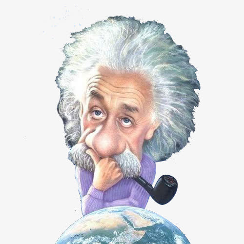 卡通思考叼烟爱因斯坦免抠