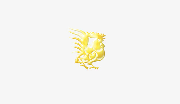 浮雕金鸡免抠