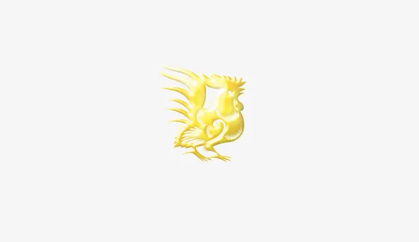 浮雕金鸡免抠