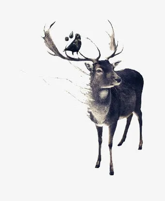 梦幻元素 鹿免抠