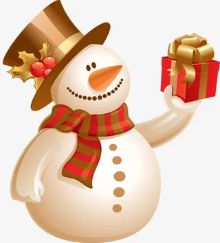 冬至雪人素材01免抠