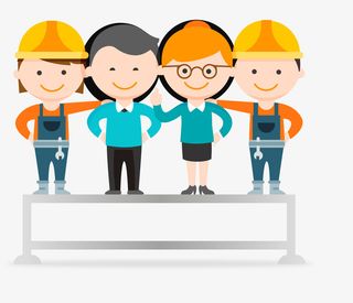 卡通五一劳动节职业人员psd源免抠