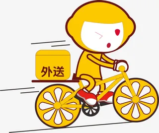 外卖骑手png 透明 素材免抠