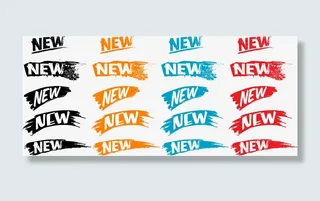 刷痕促销折扣标志免抠