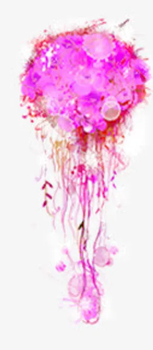 紫色浪漫花环装扮舞台免抠