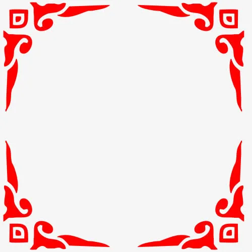 红色扁平图案免抠
