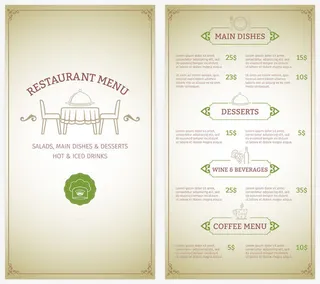 菜单设计矢量免抠