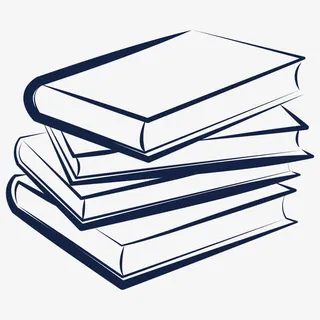 蓝色书本免抠手绘/卡通卡通元素