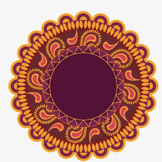 印度花纹边框免抠