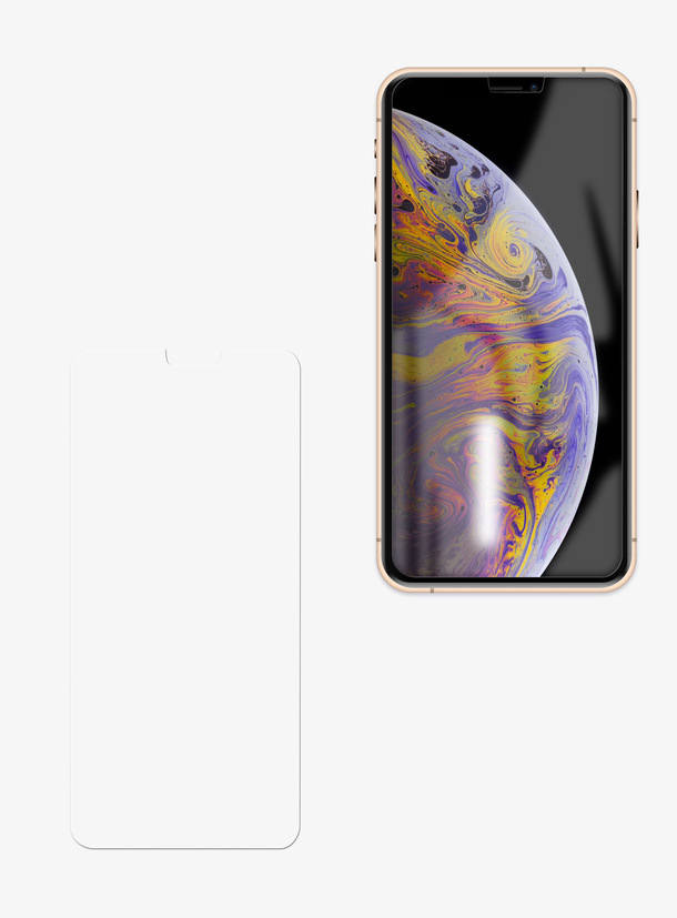 反光的iPhoneX系列手机以及手机膜免抠