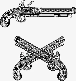 欧美风格怀旧插画矢量素材免抠