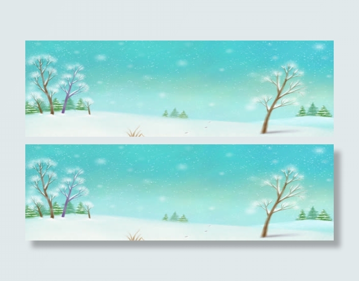 简约手绘唯美海报背景banner