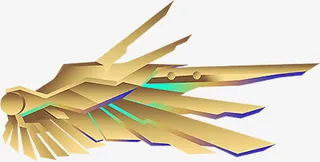 卡通金属翅膀游戏免抠