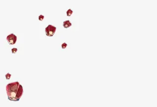 飞向天空的孔明灯免抠