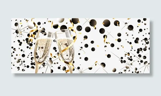 金色丝带和香槟酒矢量图免抠 金色丝带和香槟酒矢量图免抠