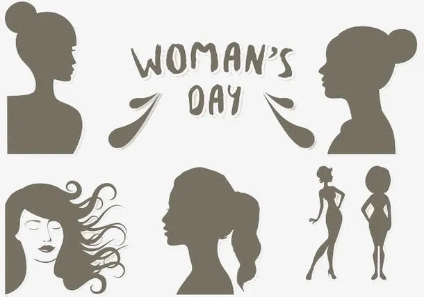 三八妇女节女人头型免抠
