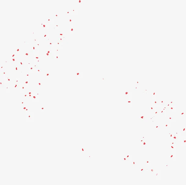 红色漂浮美丽花朵免抠