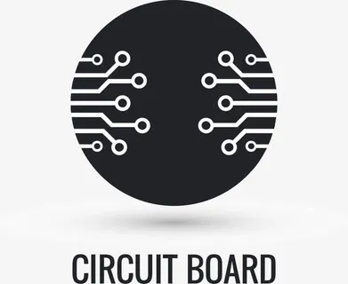 黑色电子科技标识logo设计免抠