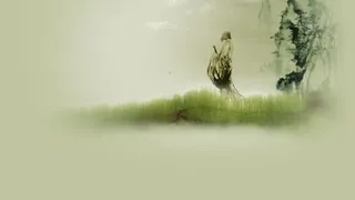 中国风大树稻草人免抠