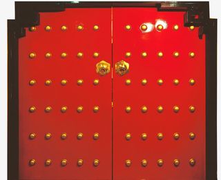 中国传统大红门免抠