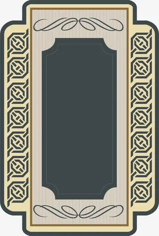 漂亮花纹图框免抠