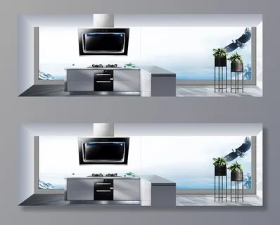 淘宝家居家电厨房油烟机灶海报banner高清