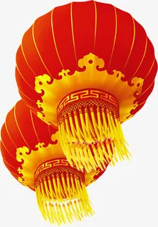 红色灯笼新年海报首页免抠