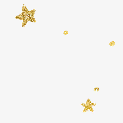 金色创意光泽五角星元素免抠