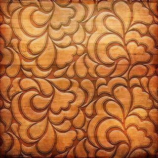 黄色立体花纹免抠