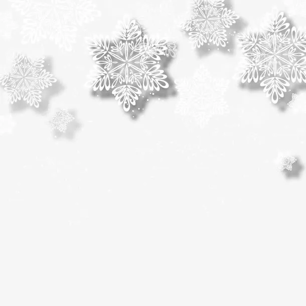 白色精致的雪花免抠