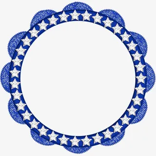 卡通手绘圆形复古边框免抠