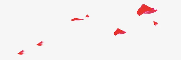 漂浮红色花瓣免抠