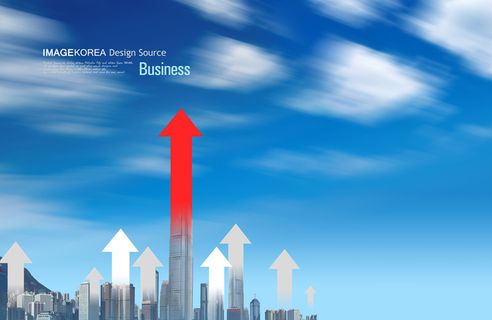 箭头上升背景高清