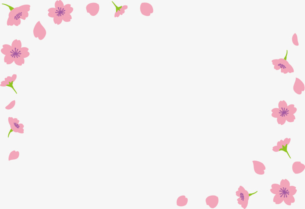 粉色美丽桃花框架免抠