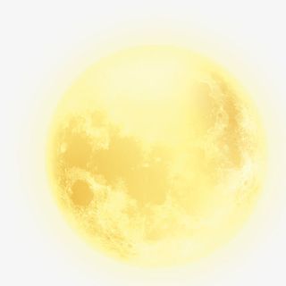 黄色梦幻月亮图标免抠