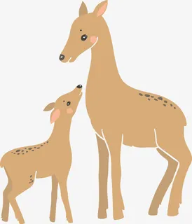 卡通动物梅花鹿免抠