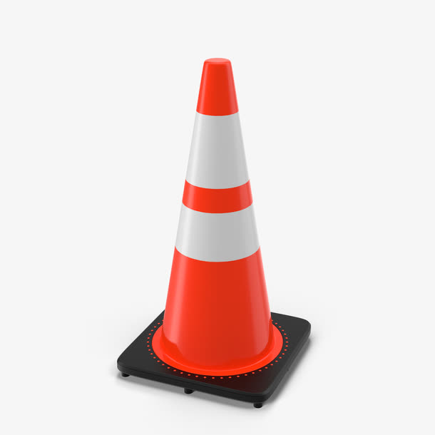 锥形交通路标免抠