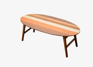 条纹实木小茶几素材免抠