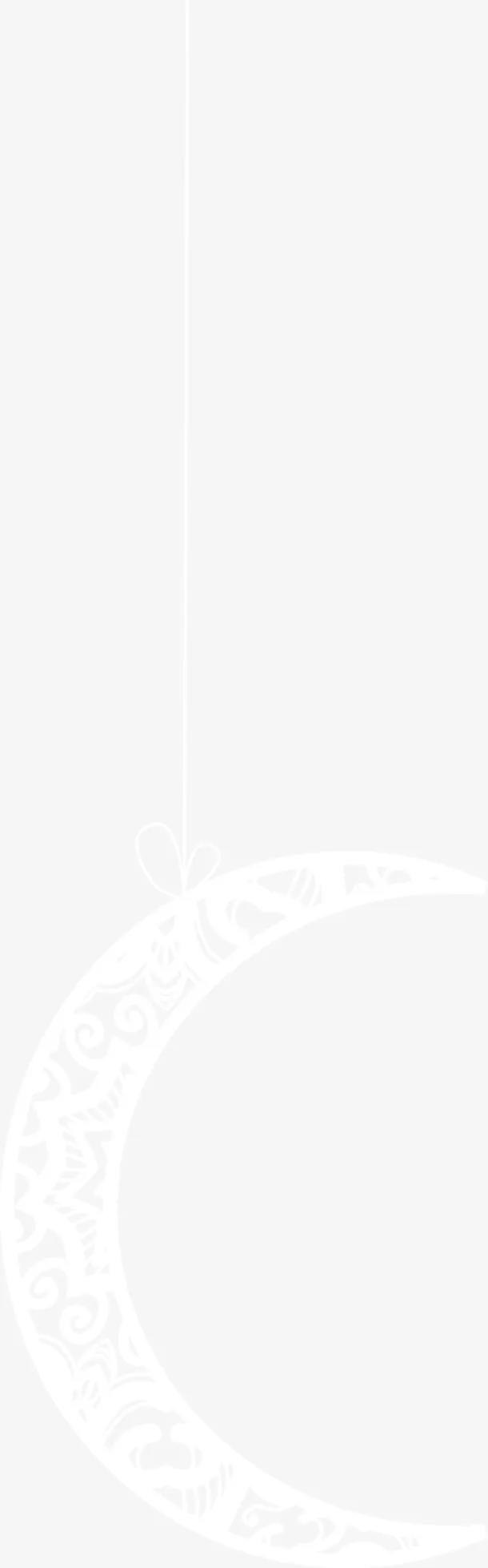 白色月亮挂饰免抠