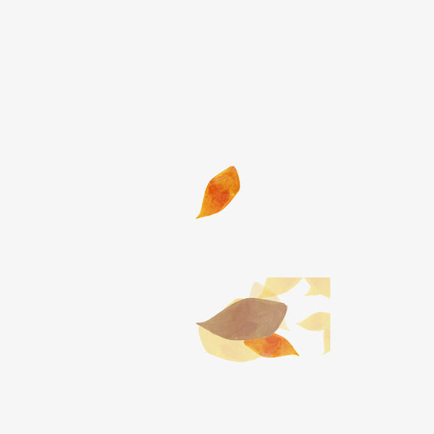 红色落叶免抠