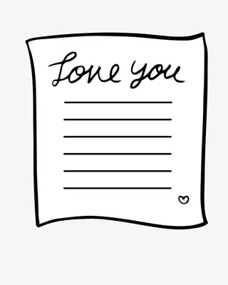 矢量情书纸张免抠