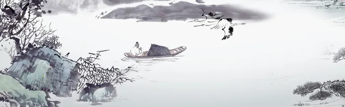 手绘水墨海报背景高清