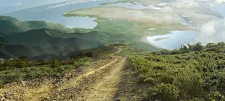 大气中华山河绿色背景图高清