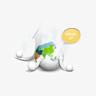 箭头向上生长免抠