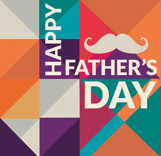 父亲节快乐几何多色海报背景高清
