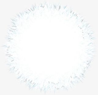 白色可爱放射雪花免抠