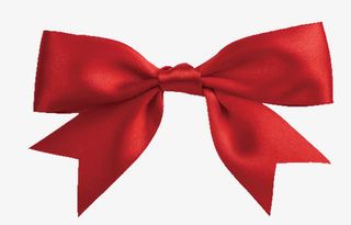 红色蝴蝶结免抠