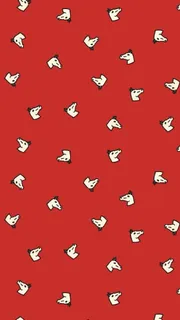 红色卡通白色马头免抠