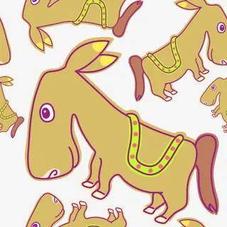 矢量卡通小马免抠