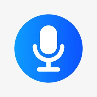 蓝色语音图标免抠图免抠